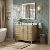 Custom image for White Oak with Brushed Nickel Trim / Giotto Quartz / No Mirror