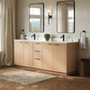 Custom image for Light Straw with Matte Black Trim / Carrara Cultured Marble / No Mirror