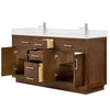 Custom image for Dark Oak with Brushed Nickel Trim / White Quartz / No Mirror
