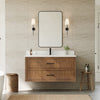 Custom image for Toasted Walnut with Matte Black Trim / White Quartz / No Mirror
