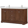 Custom image for Dark Walnut with Polished Chrome Trim / Giotto Quartz / No Mirror