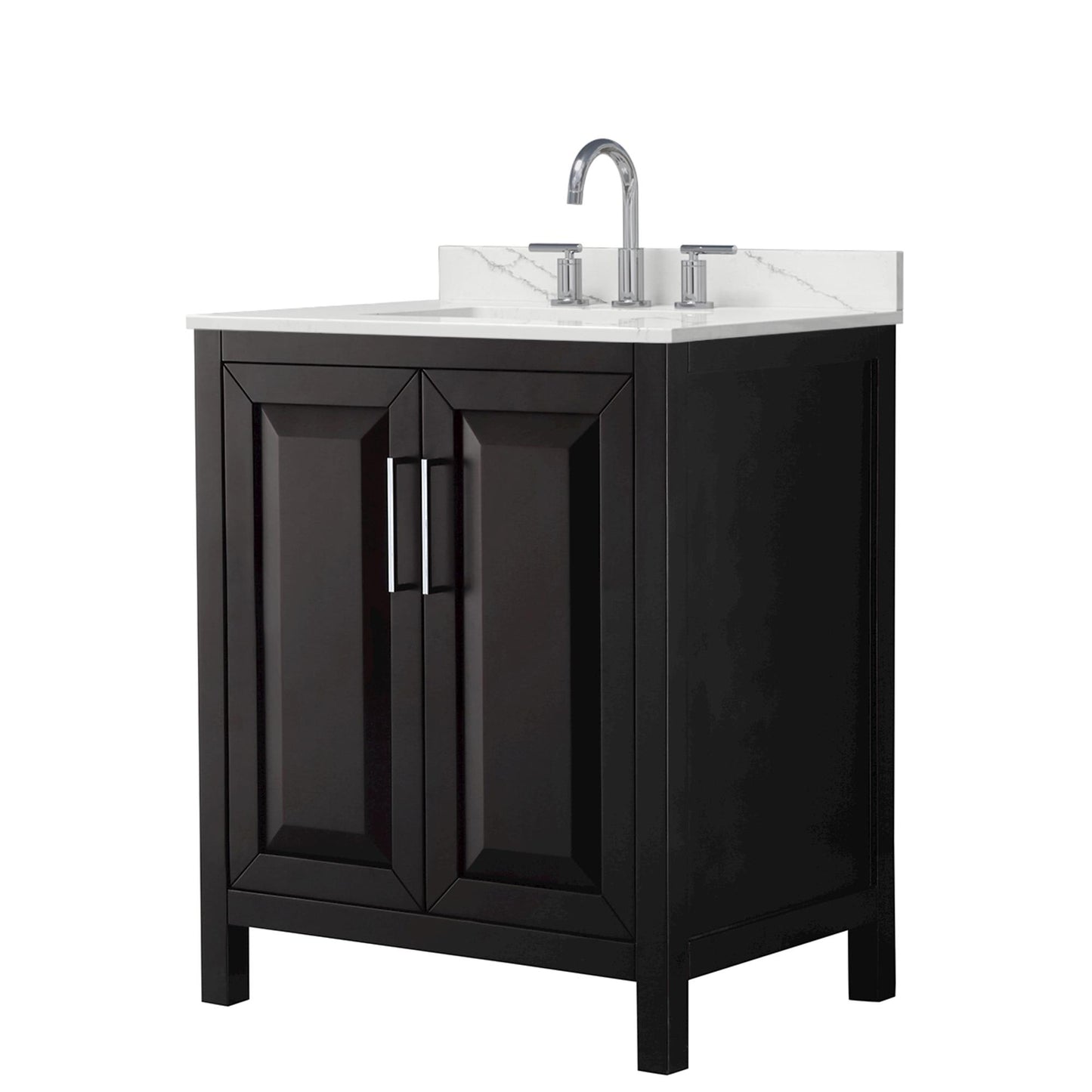 Daria Bathroom Vanity with Countertop 30 inch Single Sink 3-hole Faucet Setup