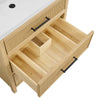 Custom image for Scandinavian Oak with Matte Black Trim / No Mirror