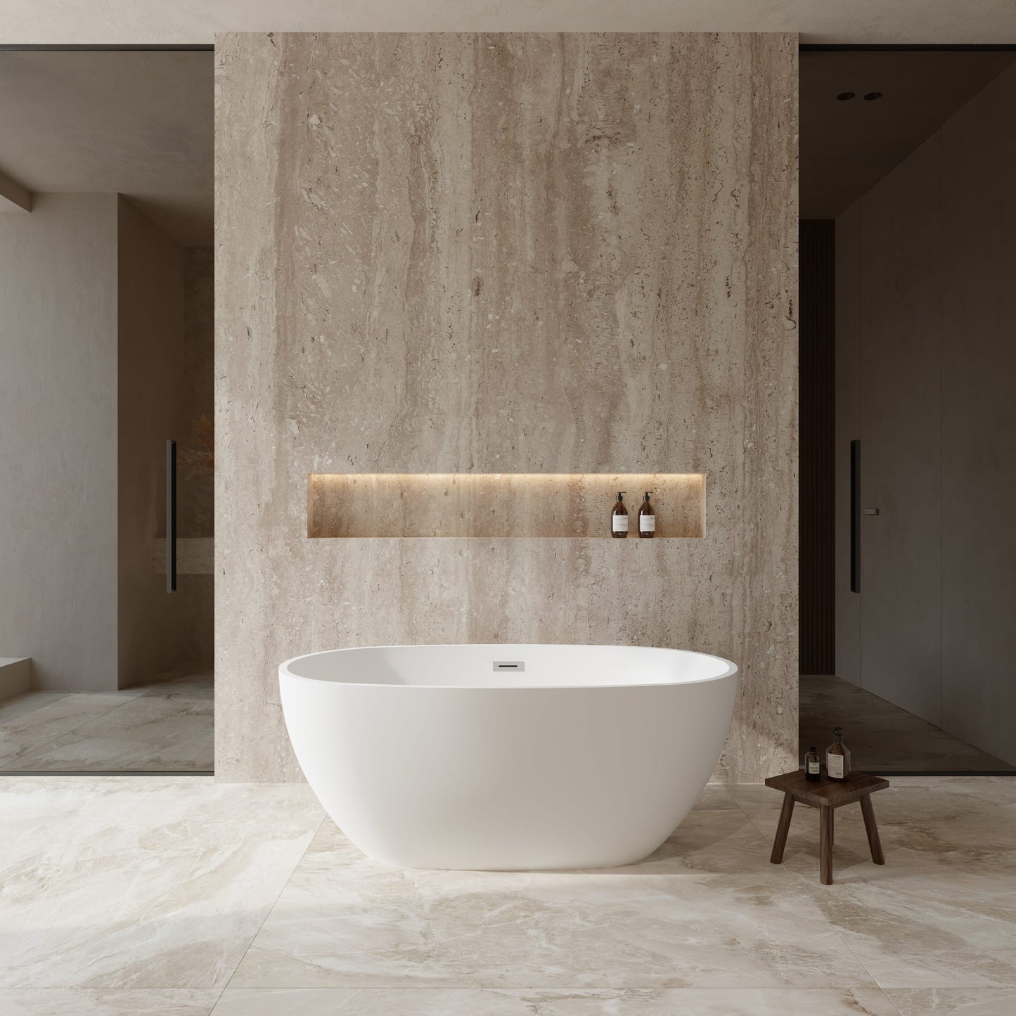 Juno Freestanding Acrylic Bathtub No Faucet 59 inch