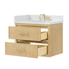Custom image for Scandinavian Oak with Satin Bronze Trim / Giotto Quartz / No Mirror