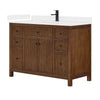 Custom image for Dark Walnut with Matte Black Trim / White Quartz / No Mirror