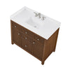 Custom image for Dark Walnut with Brushed Nickel Trim / White Cultured Marble / No Mirror