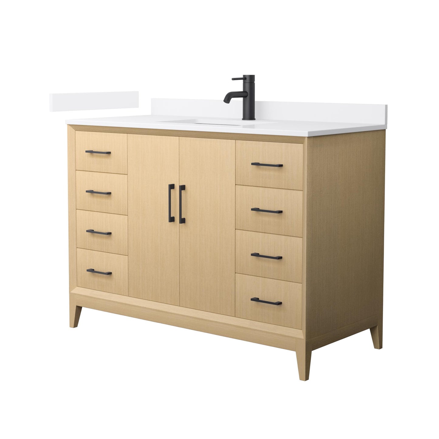 Janna Bathroom Vanity with Countertop 48 inch Single Sink Single hole Faucet Setup