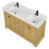 Custom image for Honey Oak with Matte Black Trim / White Quartz / No Mirror