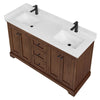 Custom image for Dark Walnut with Matte Black Trim / Giotto Quartz / No Mirror
