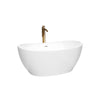 Custom image for White with Shiny White Trim and Brushed Gold Faucet / 55
