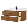 Custom image for Toasted Walnut with Matte Black Trim / White Quartz / No Mirror