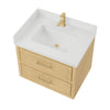 Custom image for Scandinavian Oak with Satin Bronze Trim / Giotto Quartz / No Mirror