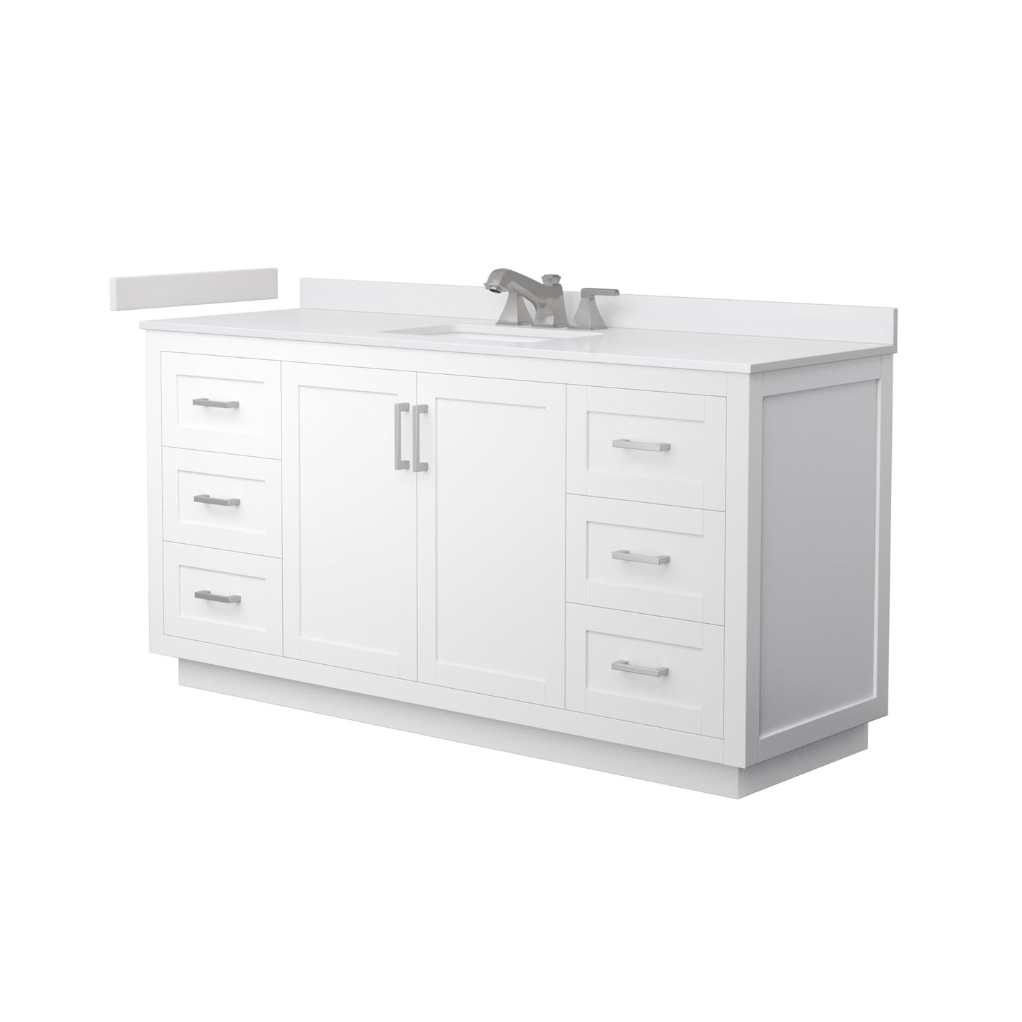 Miranda Bathroom Vanity with Countertop 66 inch Single Sink 3-hole Faucet Setup