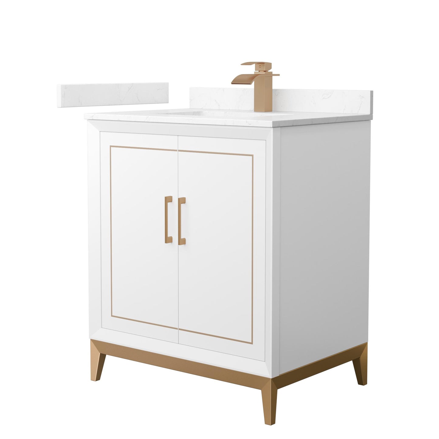 Marlena Bathroom Vanity with Countertop 30 inch Single Sink Single hole Faucet Setup