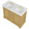 Custom image for Honey Oak with Brushed Gold Trim / White Quartz / No Mirror