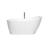 Custom image for White with Polished Chrome Trim and Brushed Gold Faucet / 59