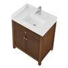 Custom image for Dark Walnut with Brushed Nickel Trim / Giotto Quartz / No Mirror
