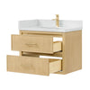 Custom image for Scandinavian Oak with Satin Bronze Trim / Giotto Quartz / No Mirror