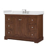 Custom image for Dark Walnut with Polished Chrome Trim / White Cultured Marble / No Mirror