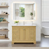 Custom image for Honey Oak with Polished Chrome Trim / White Cultured Marble / No Mirror