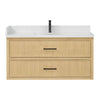 Custom image for Scandinavian Oak with Matte Black Trim / White Quartz / No Mirror