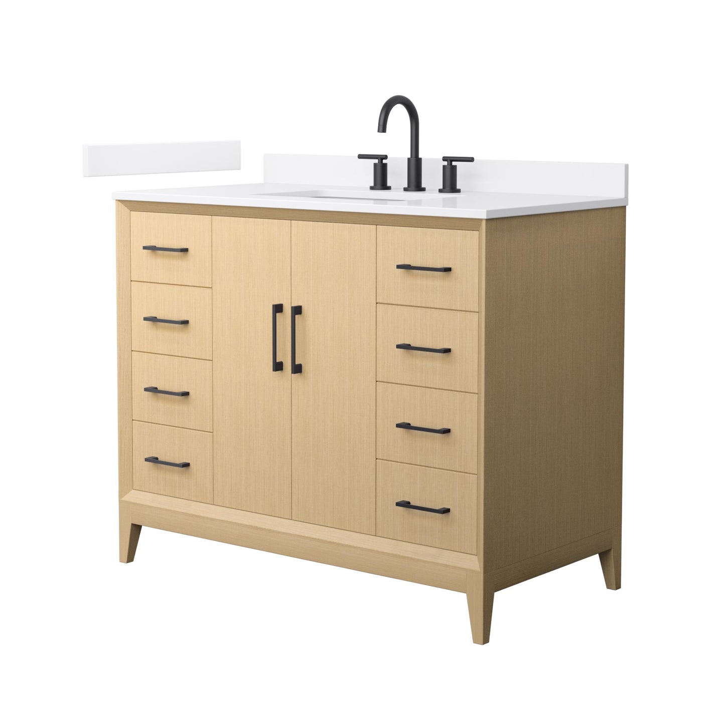 Janna Bathroom Vanity with Countertop 42 inch Single Sink 3-hole Faucet Setup