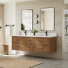 Custom image for Toasted Walnut with Matte Black Trim / White Quartz / No Mirror