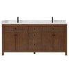 Custom image for Dark Walnut with Matte Black Trim / Carrara Cultured Marble / No Mirror