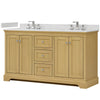 Custom image for Honey Oak with Polished Chrome Trim / Carrara Cultured Marble / No Mirror