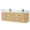 Custom image for Scandinavian Oak with Matte Black Trim / Giotto Quartz / No Mirror