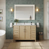 Custom image for White Oak with Brushed Nickel Trim / Carrara Cultured Marble / No Mirror