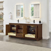 Custom image for Dark Walnut with Matte Black Trim / White Cultured Marble / No Mirror