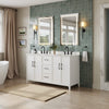 Custom image for White with Matte Black Trim / White Cultured Marble / No Mirror