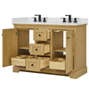 Custom image for Honey Oak with Matte Black Trim / White Quartz / No Mirror