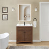 Custom image for Dark Walnut with Matte Black Trim / Giotto Quartz / No Mirror