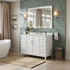 Custom image for White with Brushed Nickel Trim / White Quartz / No Mirror