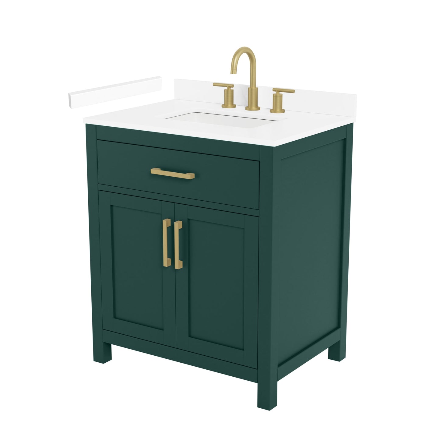 Beckett Bathroom Vanity with Countertop 30 inch Single Sink 3-hole Faucet Setup