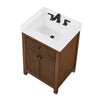 Custom image for Dark Walnut with Matte Black Trim / White Cultured Marble / No Mirror