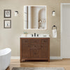 Custom image for Dark Walnut with Matte Black Trim / Giotto Quartz / No Mirror