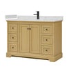 Custom image for Honey Oak with Matte Black Trim / Giotto Quartz / No Mirror