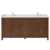 Custom image for Dark Walnut with Brushed Nickel Trim / Giotto Quartz / No Mirror