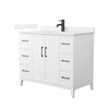 Custom image for White with Matte Black Trim / White Quartz / No Mirror