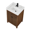 Custom image for Dark Walnut with Matte Black Trim / Carrara Cultured Marble / No Mirror