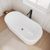 Custom image for White with Polished Chrome Trim and Matte Black Faucet / 67