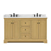 Custom image for Honey Oak with Matte Black Trim / Carrara Cultured Marble / No Mirror