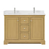 Custom image for Honey Oak with Polished Chrome Trim / White Quartz / No Mirror