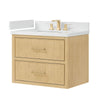 Custom image for Scandinavian Oak with Satin Bronze Trim / White Quartz / No Mirror