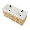 Custom image for Scandinavian Oak with Matte Black Trim / Giotto Quartz / No Mirror