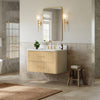 Custom image for Scandinavian Oak with Satin Bronze Trim / Giotto Quartz / No Mirror